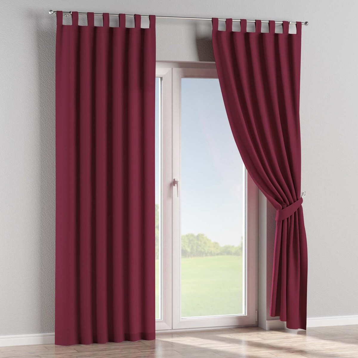 Zasłona na szelkach 1 szt. 130x260 plum (śliwkowy)
