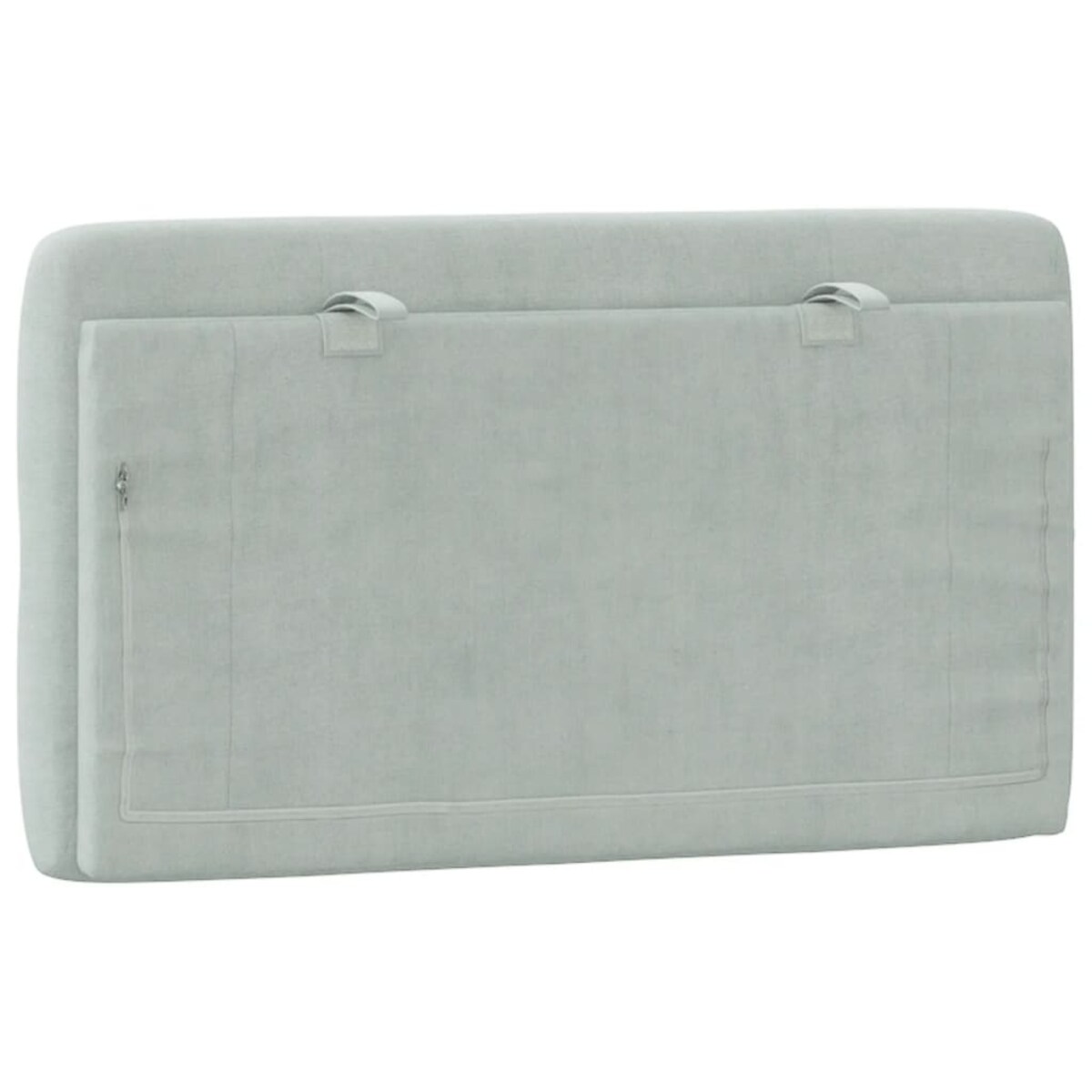 vidaXL Poduszka na wezgłowie, jasnoszara, 80 cm, aksamitna