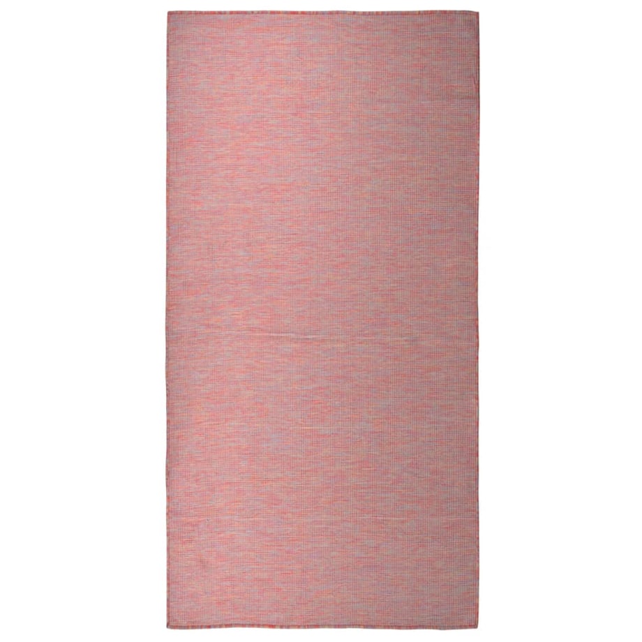vidaXL Dywan zewnętrzny o płaskim splocie, 100x200 cm, czerwony