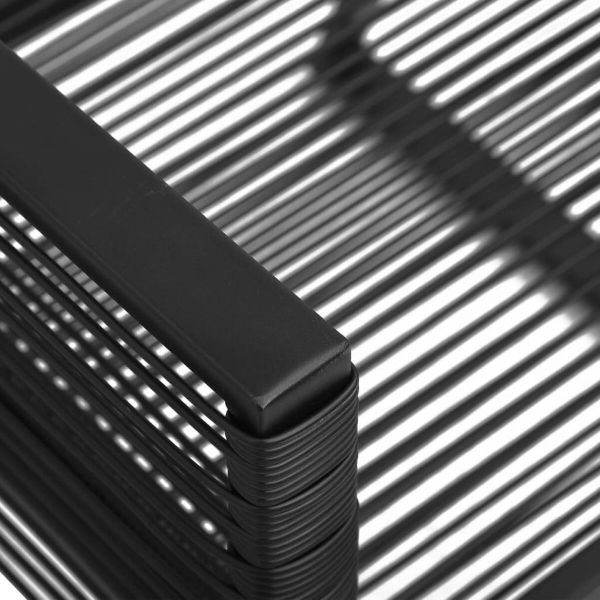 vidaXL 5-częściowy zestaw mebli ogrodowych, czarny, rattan PVC