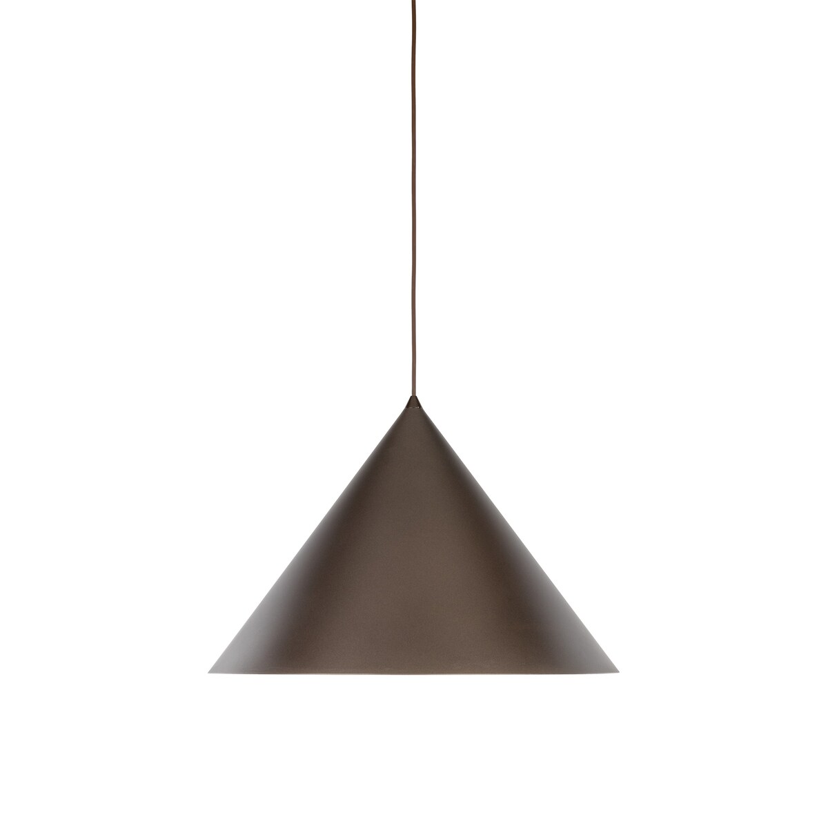 Lampa wisząca CONO BROWN 10062 TK Lighting brązowa stalowa E27 klosz 50 cm regulowana wysokość do salonu i jadalni