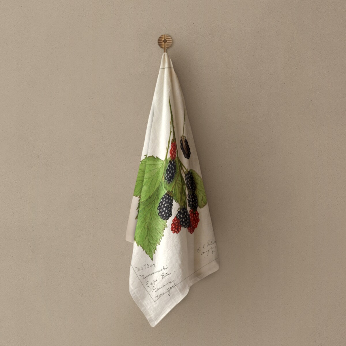 Lniana ścierka kuchenna - Jeżyny