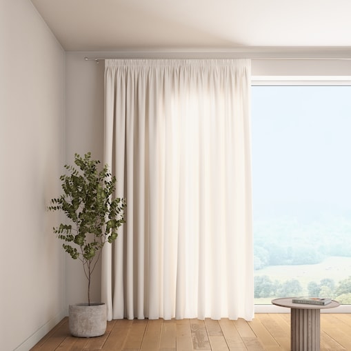 Zasłona na taśmie marszczącej 1 szt. 130x245 śmietankowy biały