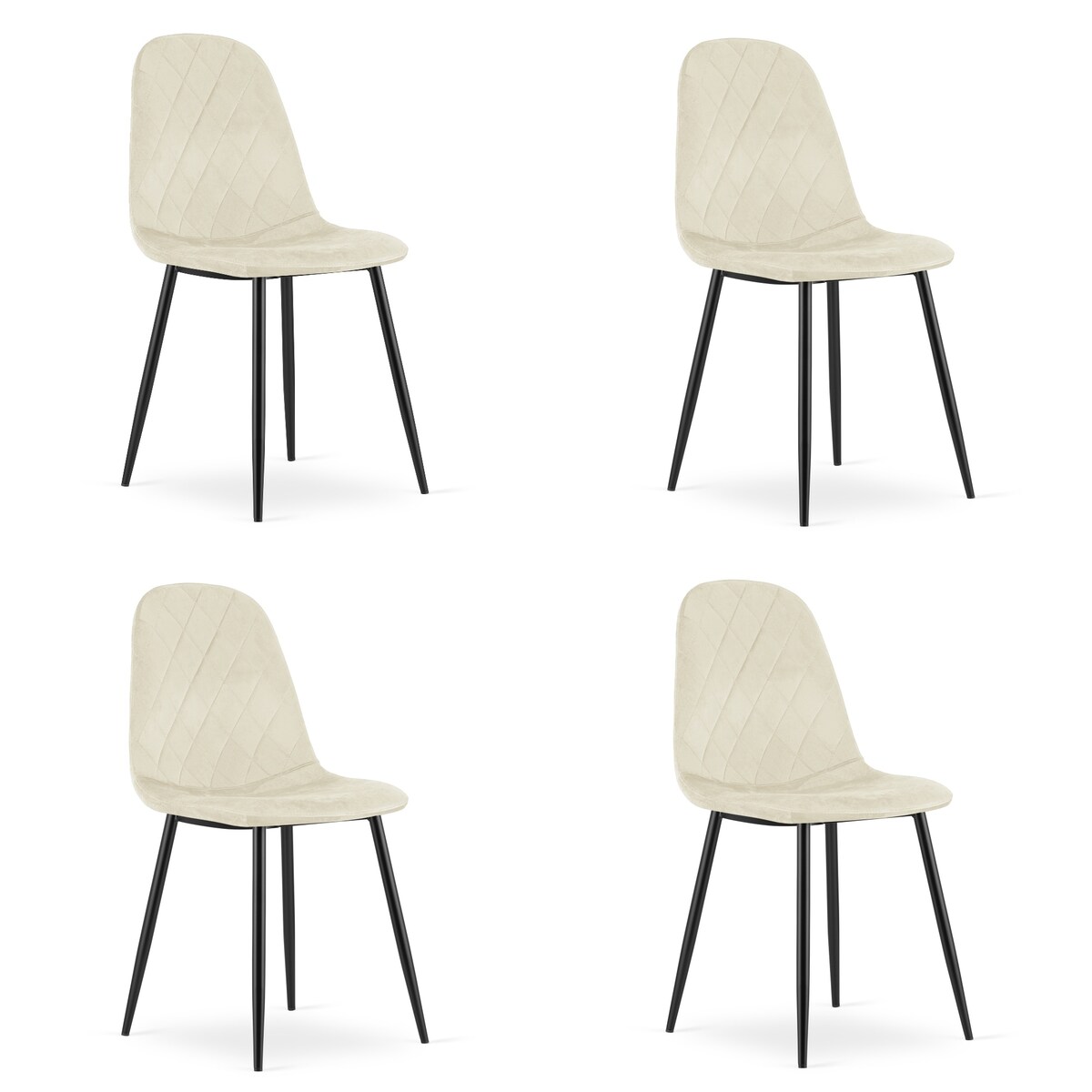 Krzesło Asti nowoczesny design, Beż Aksamit X4