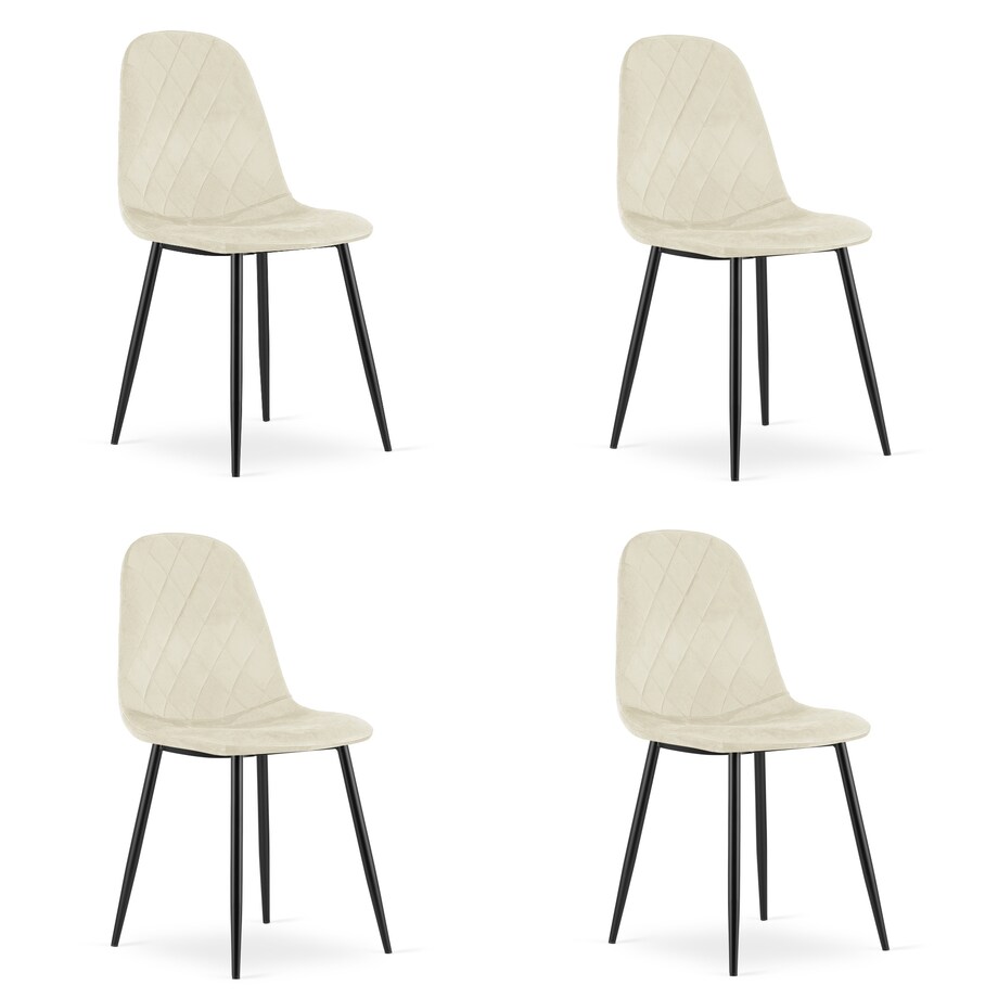 Krzesło Asti nowoczesny design, Beż Aksamit X4