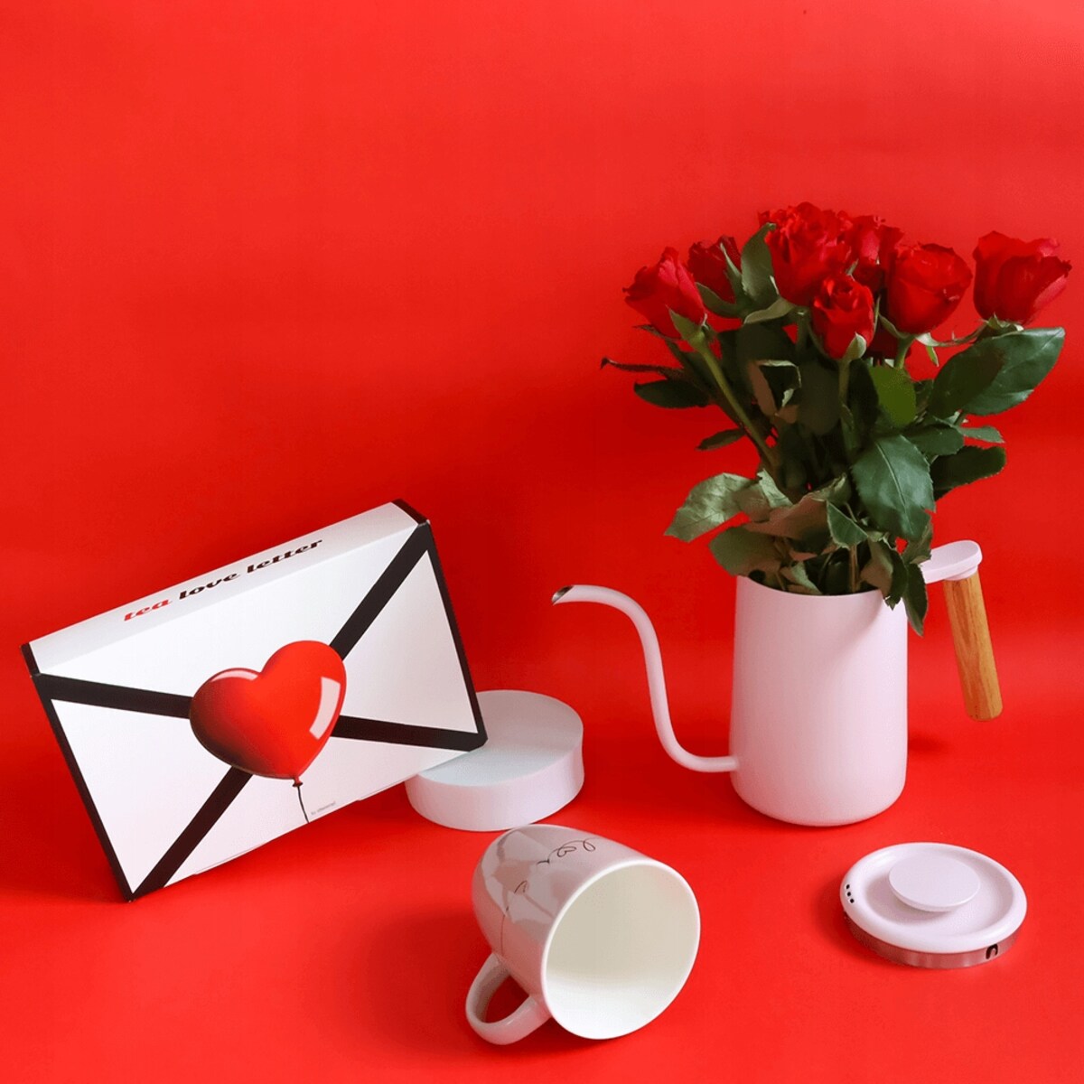 Zestaw prezentowy upominkowy "TEA LOVE MESSAGE" - 14 smaków herbat sypanych - prezent upominek na walentynki dla chłopaka dziewczyny niej niego żony męża kobiety faceta mężczyzny