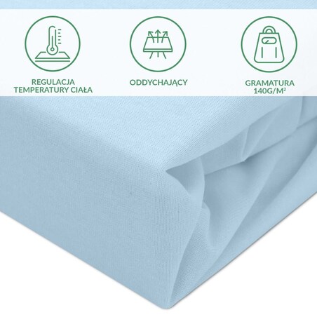 Prześcieradło ochronne wodoodporne z gumką 2w1, rozmiar 160x200 SG kolor niebieski