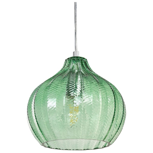 Lampa wisząca szklana zielona KEILA
