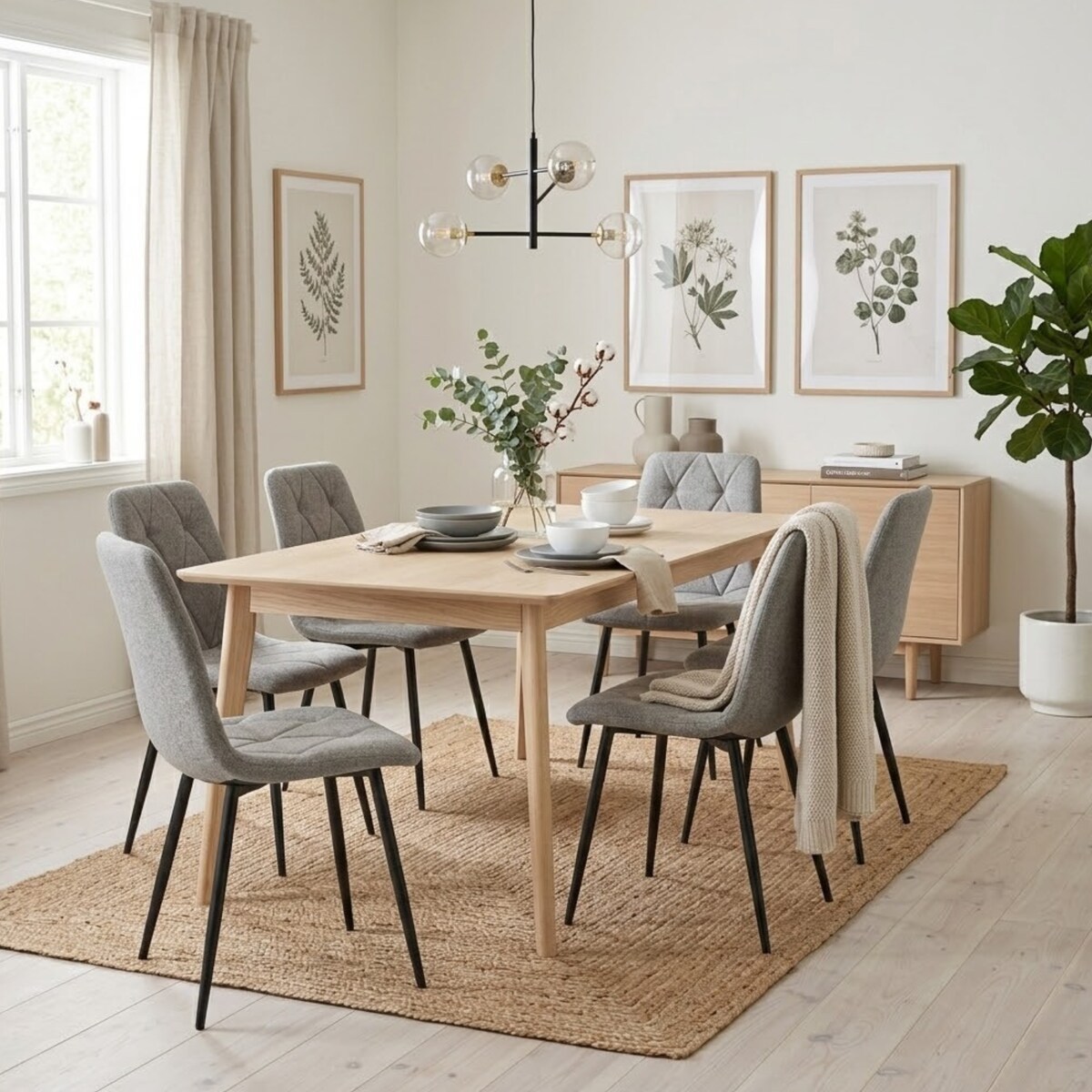 Krzesło tapicerowane welurowe do Jadalni salonu pikowane wygodne