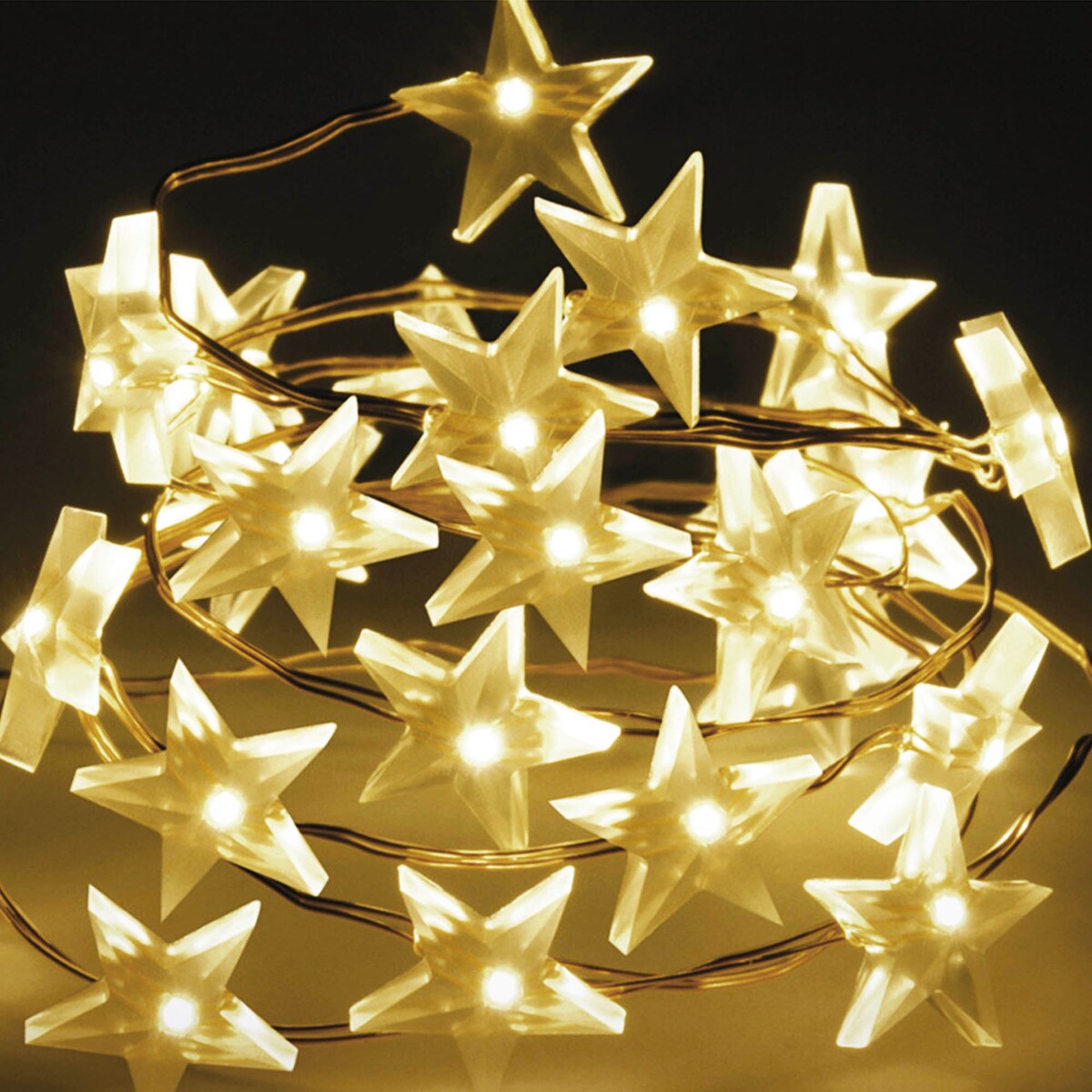 Lampki Druciki Gwiazdki 40 Led Dekoracja Na Boże Narodzenie Ciepły Biały