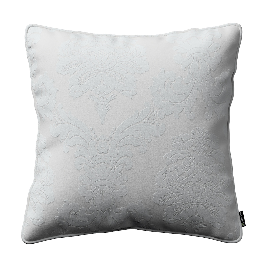Poszewka Gabi na poduszkę 60x60 liście akantu na jasno-popielatym tle