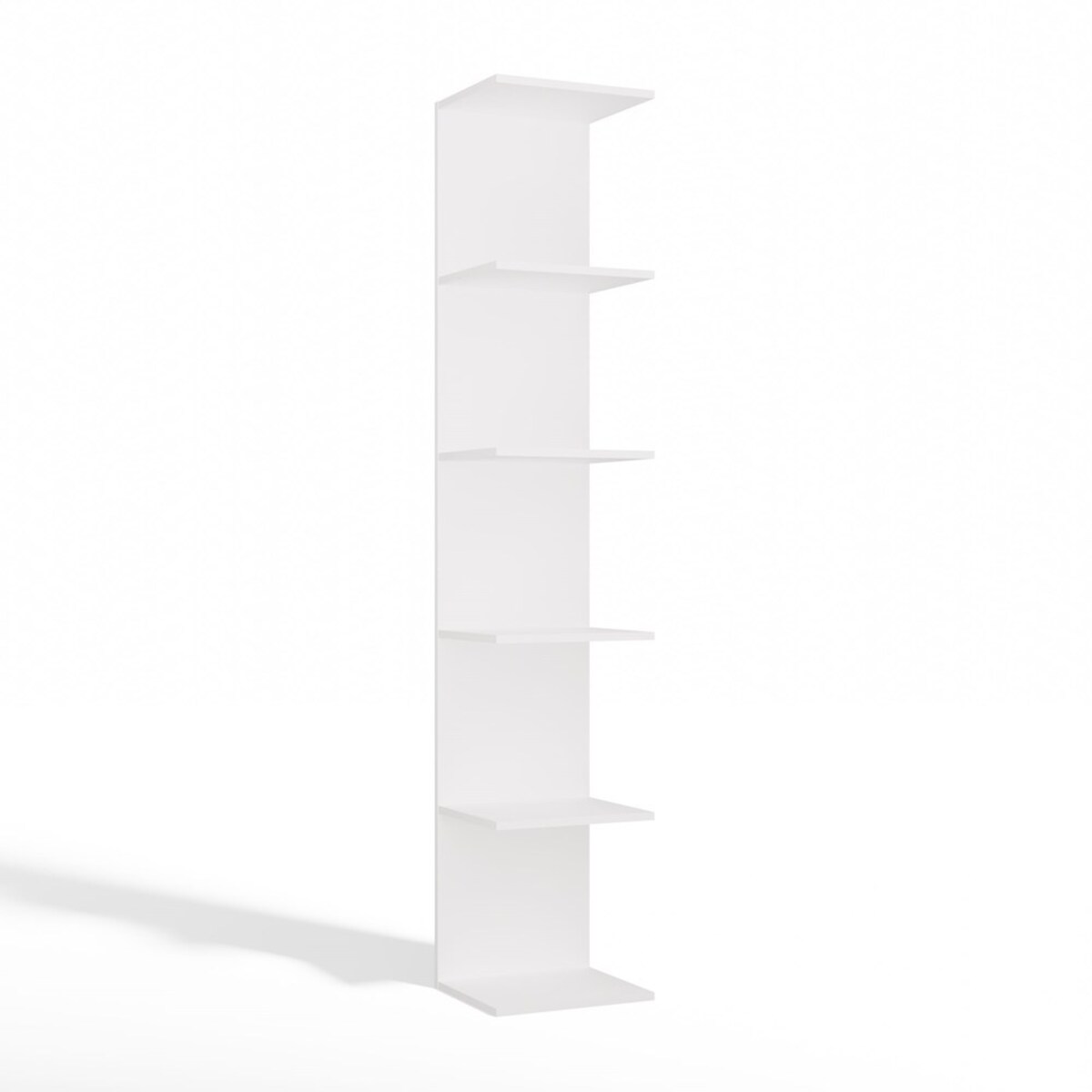 REGAŁ 6P BIAŁY Wysoki 180 Cm 6 Półek Na Książki Segregatory Do Biura Salonu