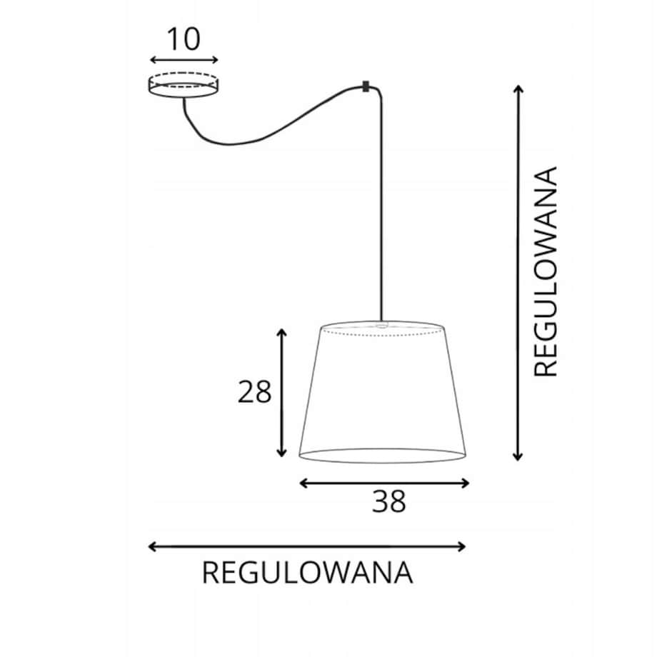 Lampa sufitowa żyrandol lampa wisząca z abażurem stożek SOUL