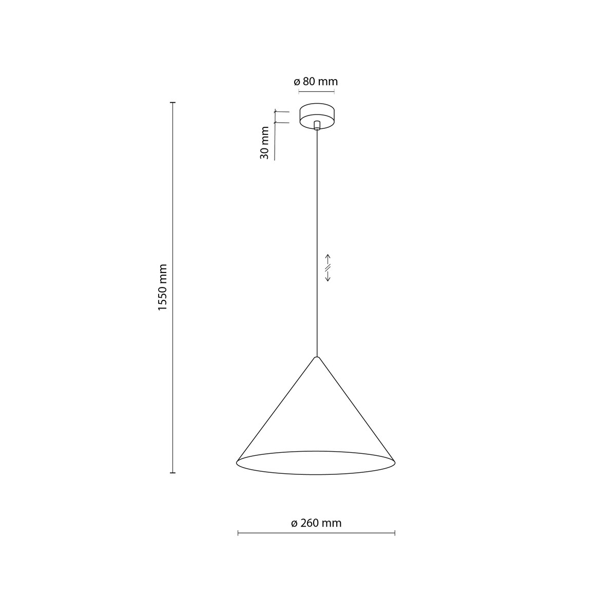 Lampa wisząca TK Lighting CONO M New Brown 11376 brązowa loft E27 regulowana