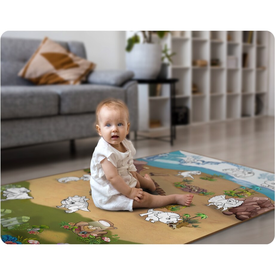 Mata edukacyjna piankowa dywan do malowania 92x120 cm zmywalna Ricokids