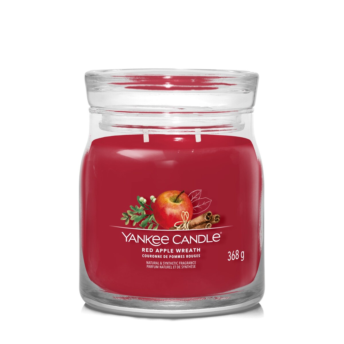 YC SIGNATURE - Świeca średnia RED APPLE WREATH