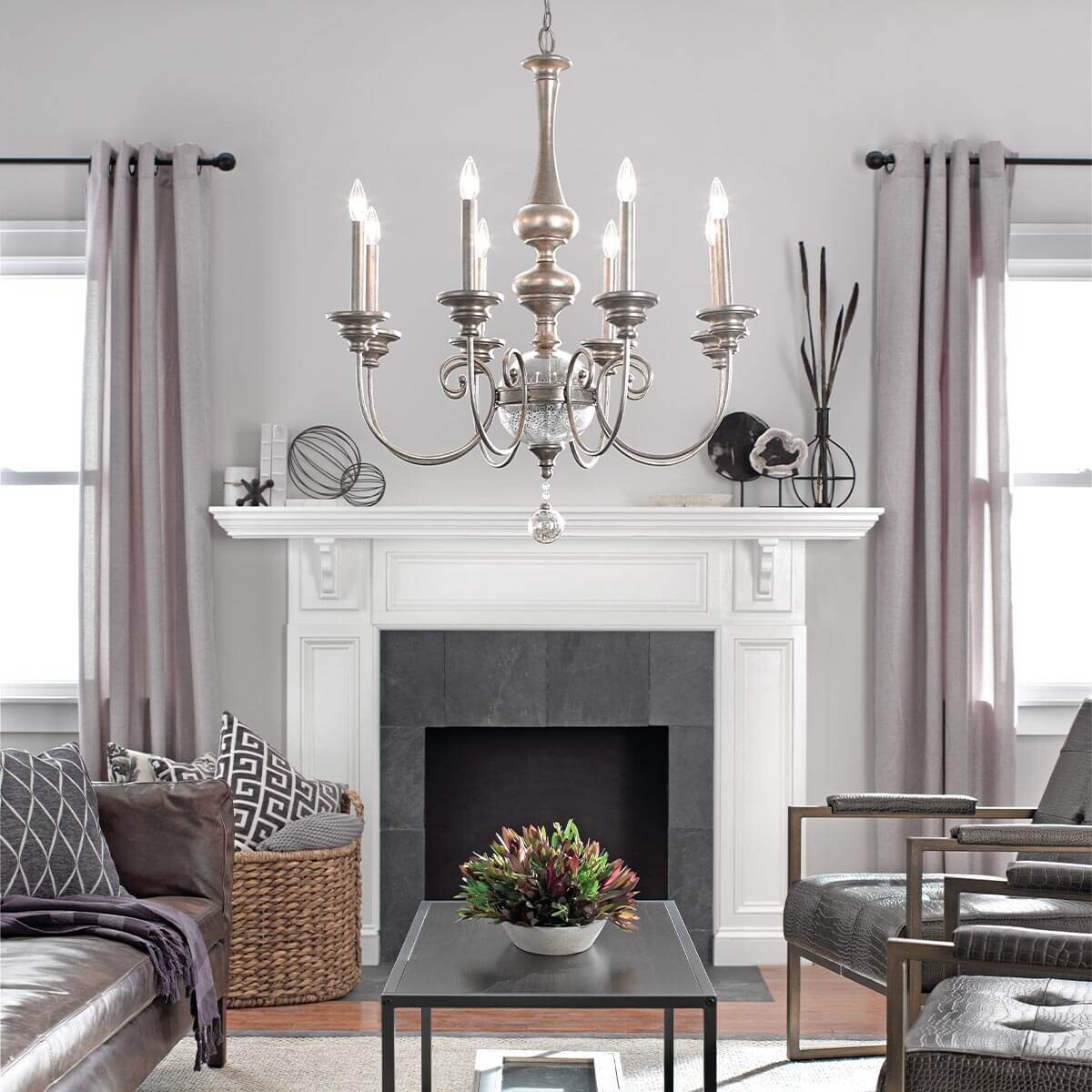 Wiszący żyrandol Rosalie KL-ROSALIE8 Kichler świeczniki jasne złoto