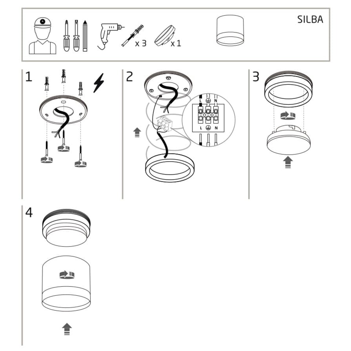 Natynkowa lampa sufitowa Silba 10476 Nowodvorski okrągła tuba biała