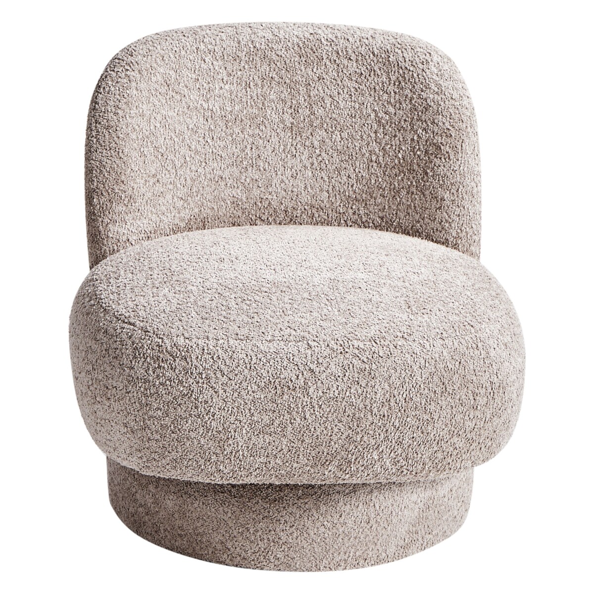 Fotel obrotowy AYLO Boucle Beżowoszary