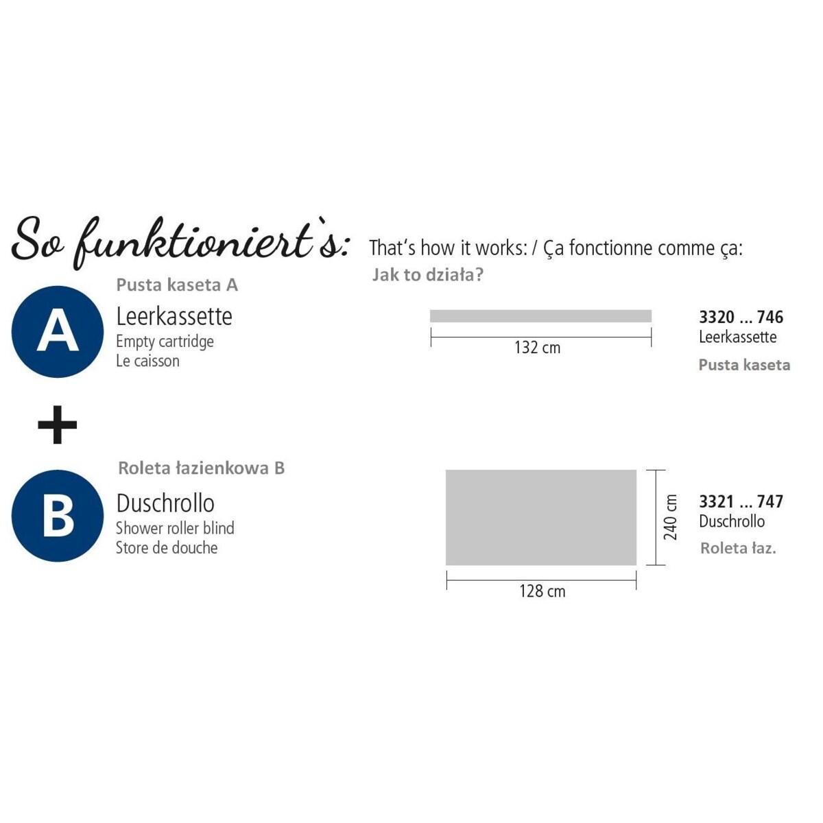 Kleine Wolke Zwijana roleta łazienkowa biała 128x240 cm