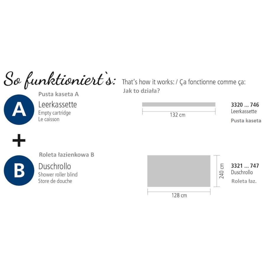Kleine Wolke Zwijana roleta łazienkowa biała 128x240 cm