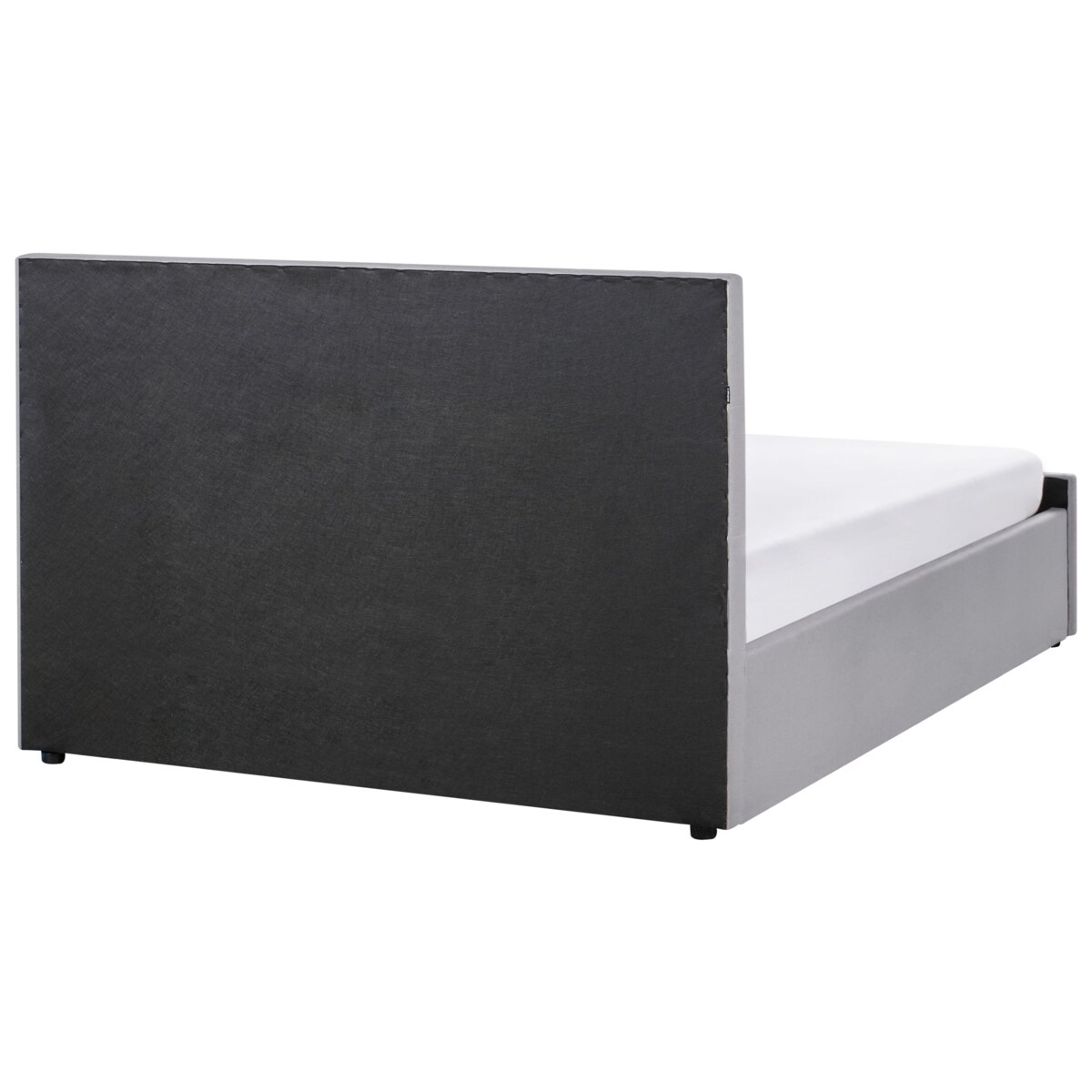 Łóżko z pojemnikiem  AMIENS 160 x 200 cm Jasnoszary