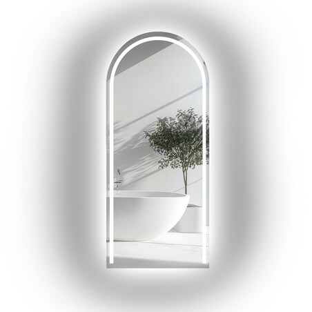 Lustro łazienkowe półowalne z podświetleniem - PLATO LED