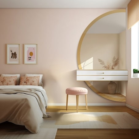 Lustro do toaletki w dwóch częściach w lustrzanej ramce – DOPPIO SHINE