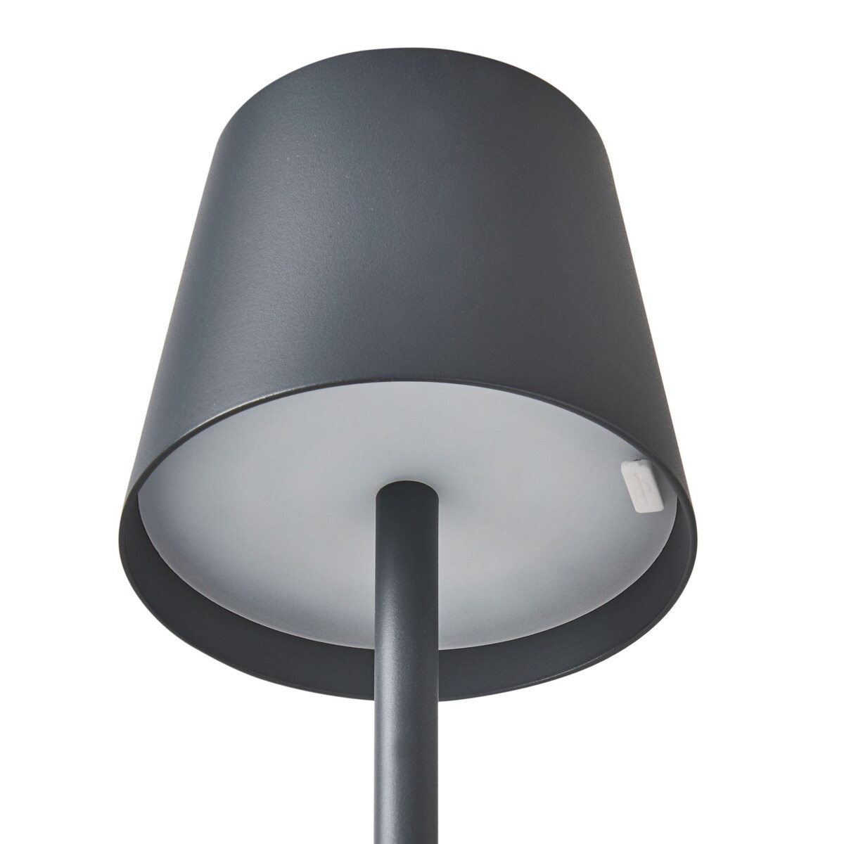 Bezprzewodowa lampa stołowa metalowa ciemnoszara VALIRA