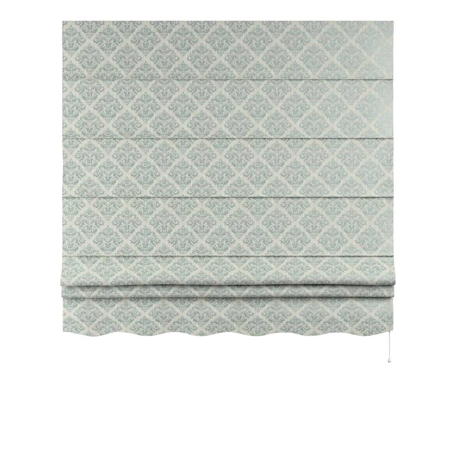 Roleta rzymska Florencja, srebrno-niebieski ornament na szarym tle, Imperia Premium