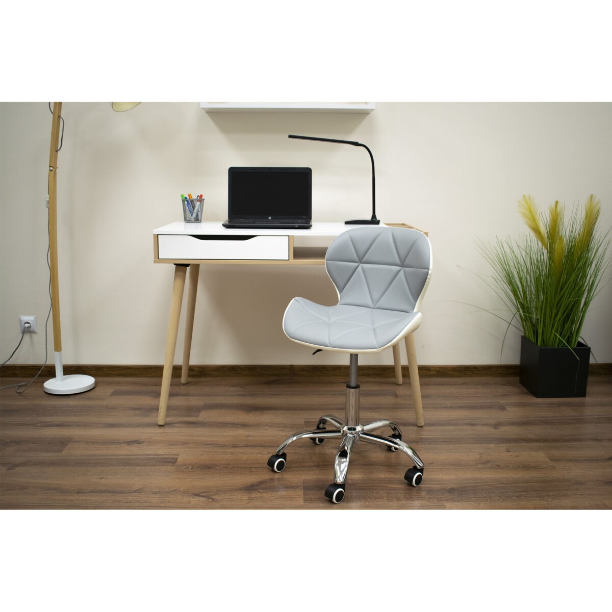 Krzesło Obrotowe Do Jadalni Kuchni Salonu Pokoju Szare