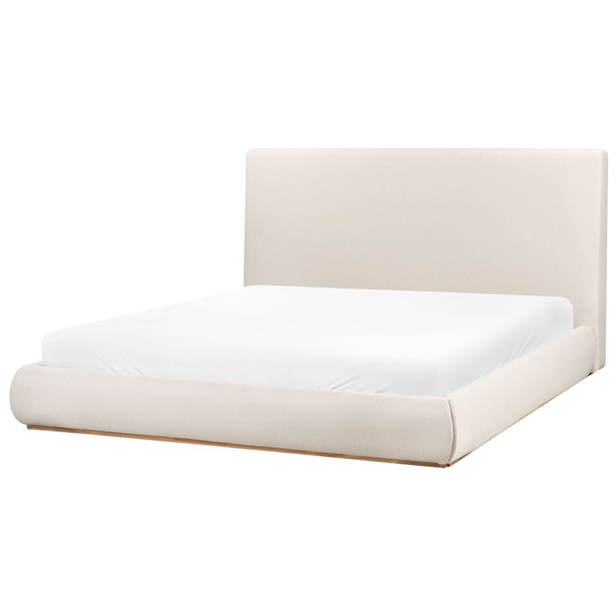 Łóżko z pojemnikiem CAMPAGNE 180 x 200 cm Jasnobeżowy