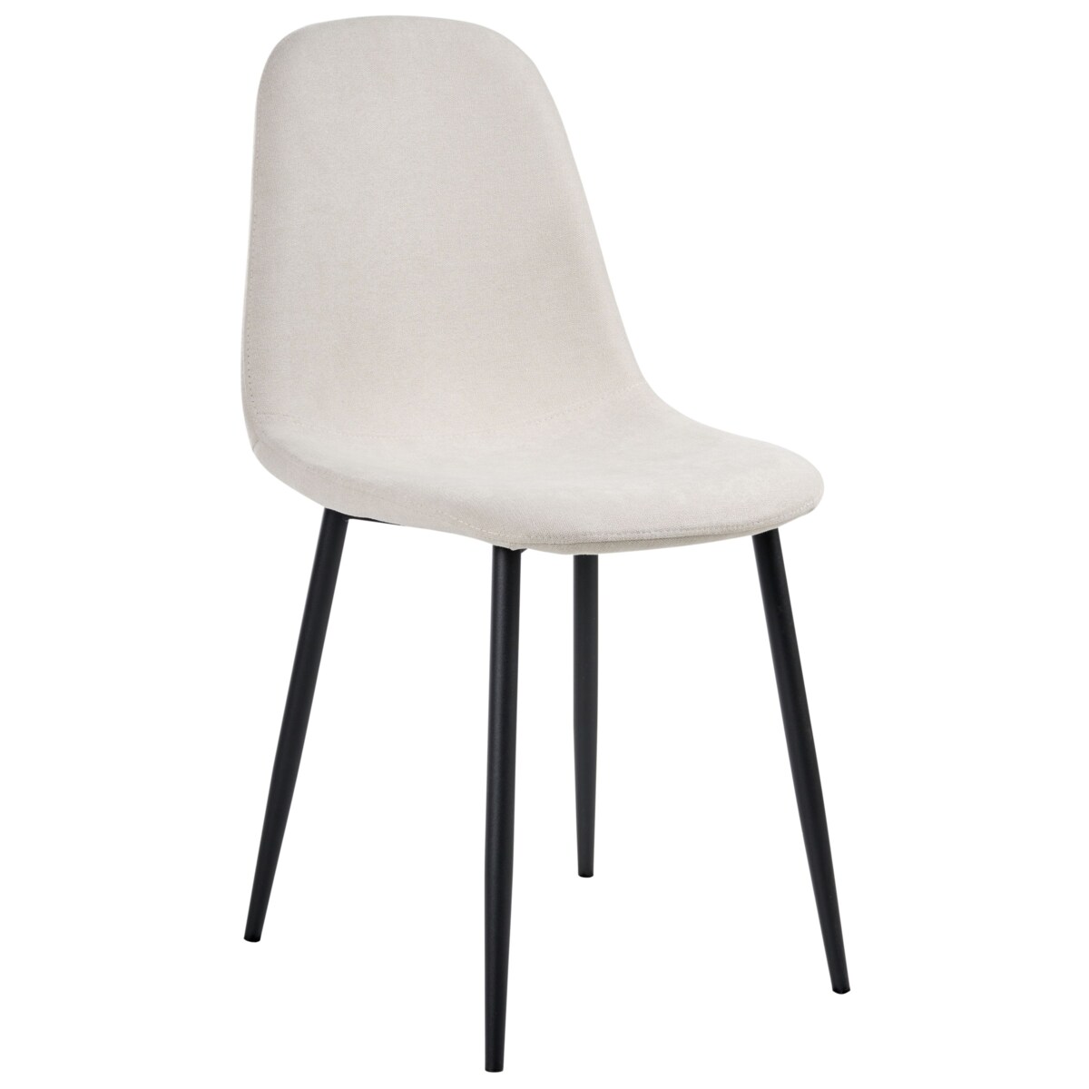 Zestaw 4 krzeseł do jadalni CRANDALL Jasnobeżowy