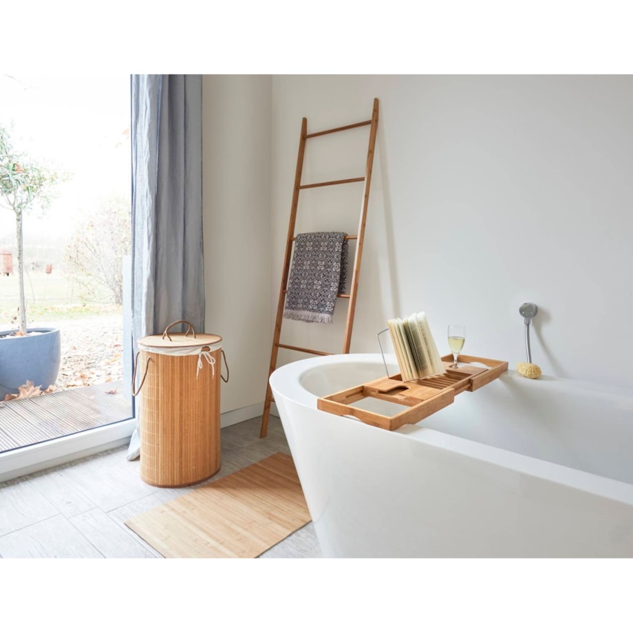 Bambusowy kosz na pranie, jasny brąz, 55 litrów, ZELLER