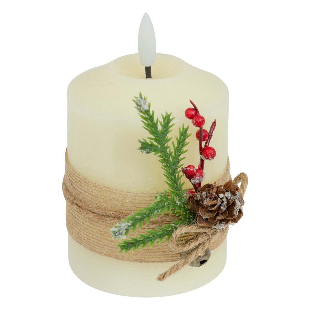 Ozdobna świeca parafinowa LED, 10 cm