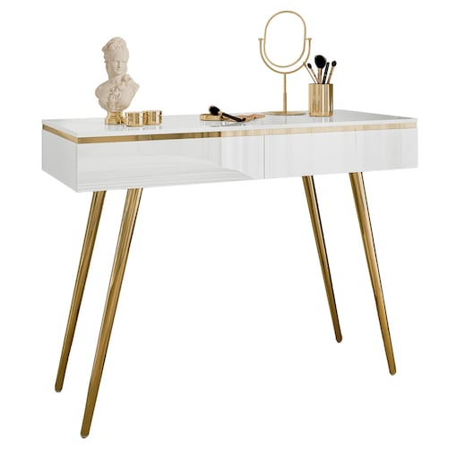 Konsola AURORA-S z szufladami biały połysk