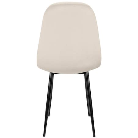 Krzesło tapicerowane nowoczesne pikowane do salonu jadalni beżowe