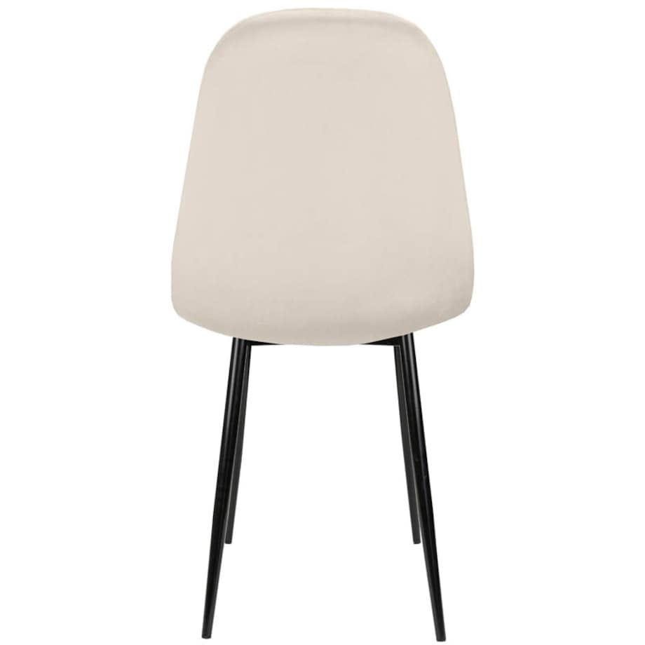 Krzesło tapicerowane nowoczesne pikowane do salonu jadalni beżowe