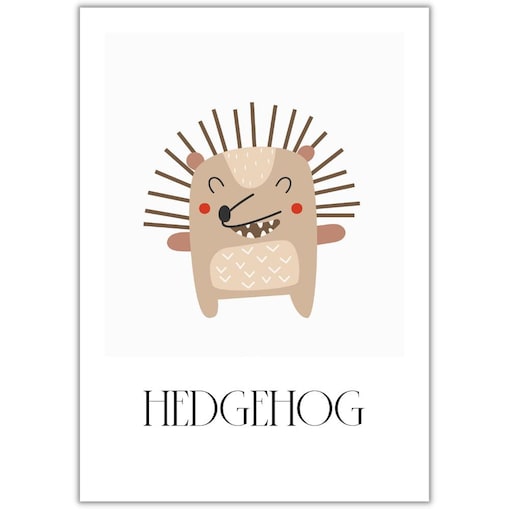 plakat zwierzaki z lasu hedgehog 50x70 cm