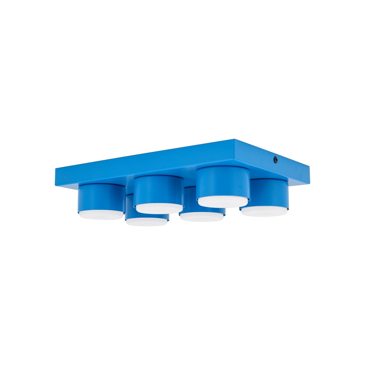 Lampa sufitowa plafon BRIX BLUE 11285 TK Lighting niebieska 6xGX53 nowoczesna loftowa do salonu kuchni sypialni