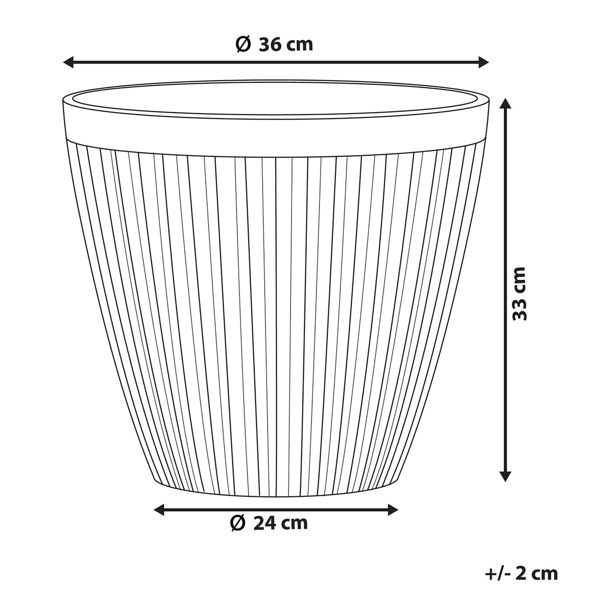 Donica POKA 36 cm Beżowoszary
