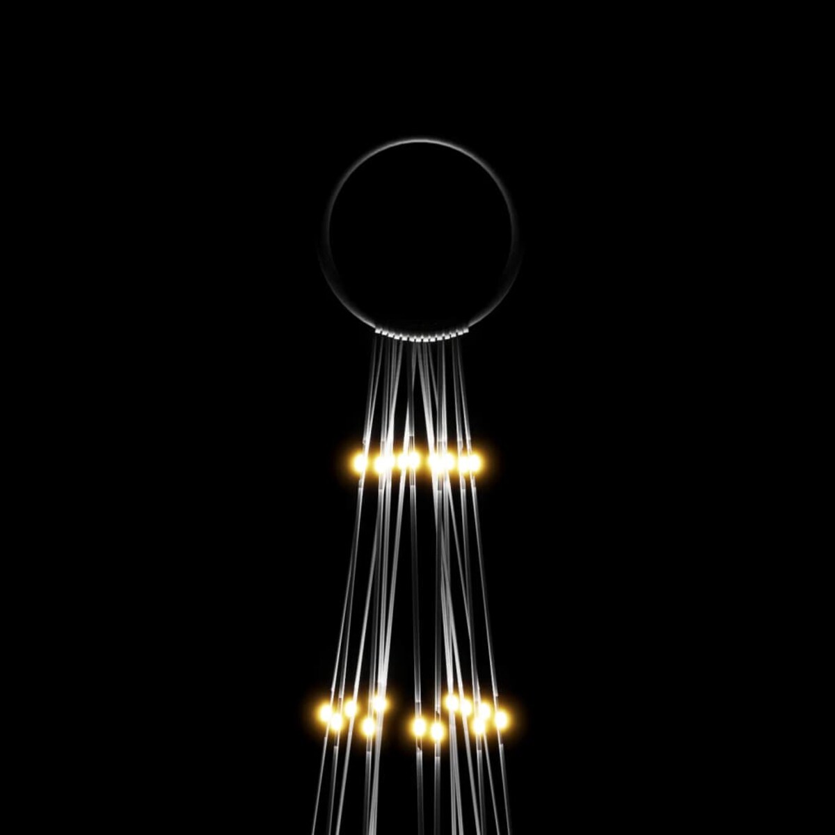 vidaXL Choinka do montażu na maszcie 1134 ciepłych białych LED, 800 cm