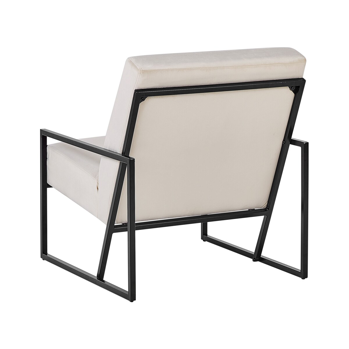 Fotel Welur Jasnobeżowy DELARY