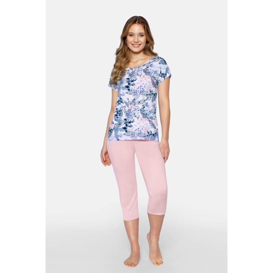 Piżama Primavera Niebiesko-Różowy, M