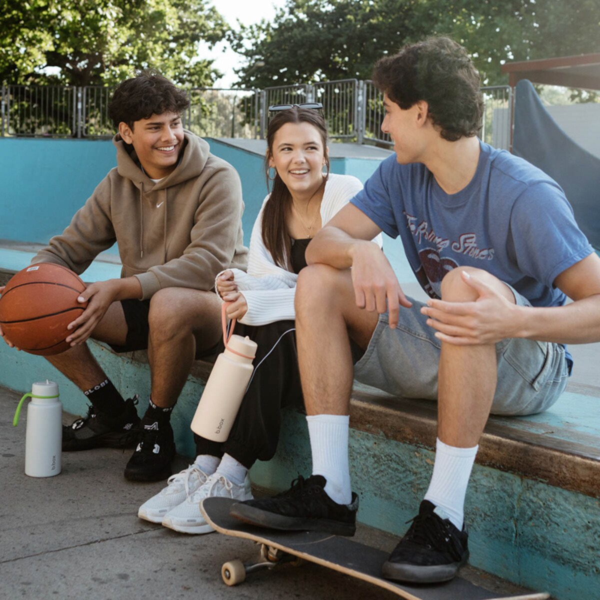 Butelka termiczna 1L z ustnikiem – termos ze stali nierdzewnej Lime Time, b.box