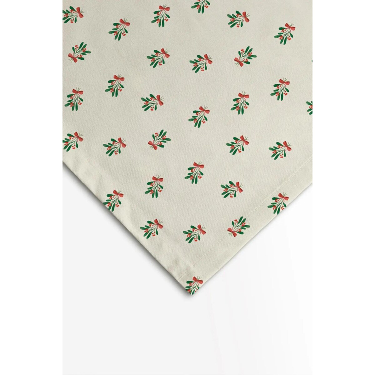 Obrus świąteczny - Jemioła i kokardka 140x240 cm