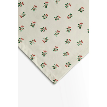 Obrus świąteczny - Jemioła i kokardka 140x240 cm