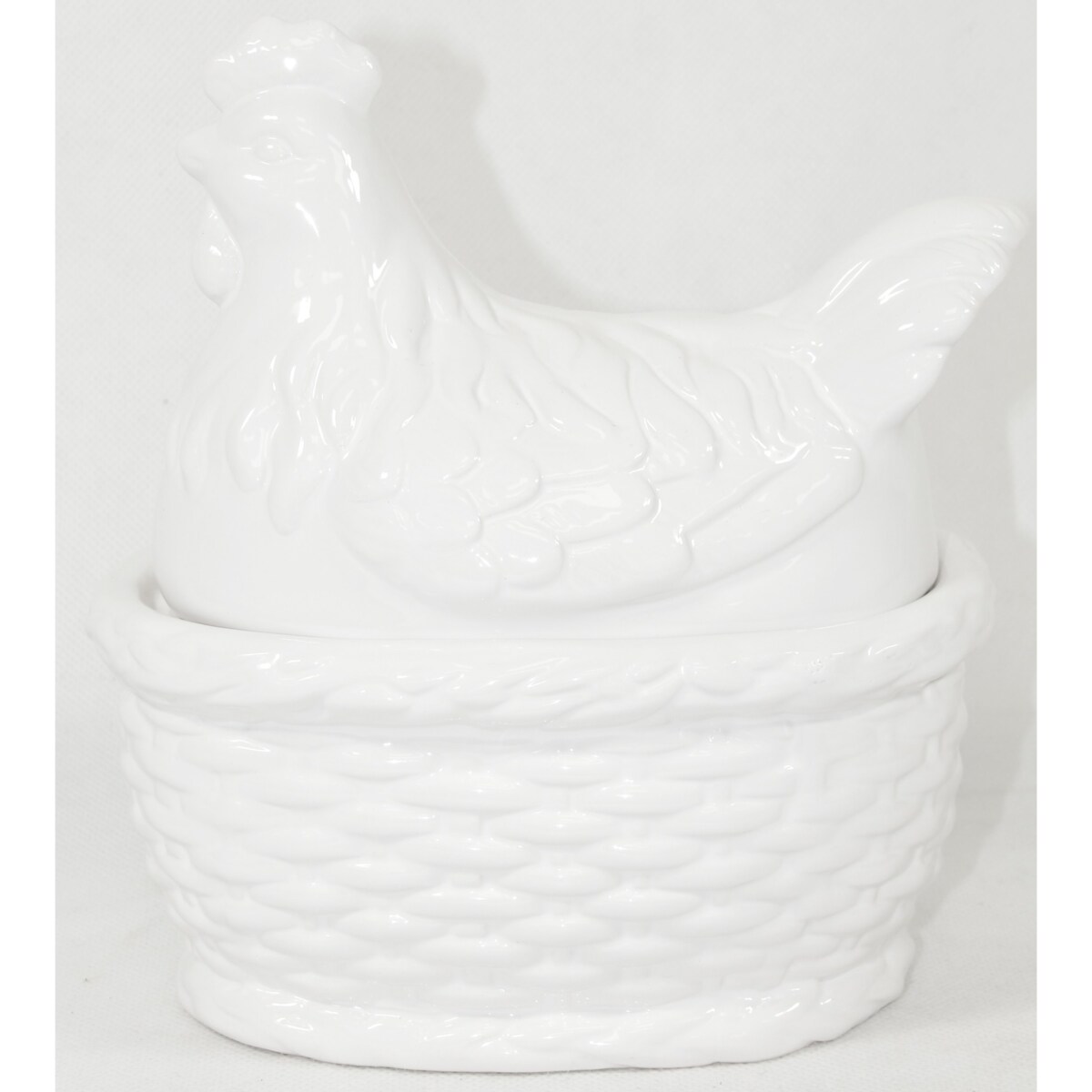 Dekoracja - figurka KOKOSZKA 19x17x11,5 cm biała