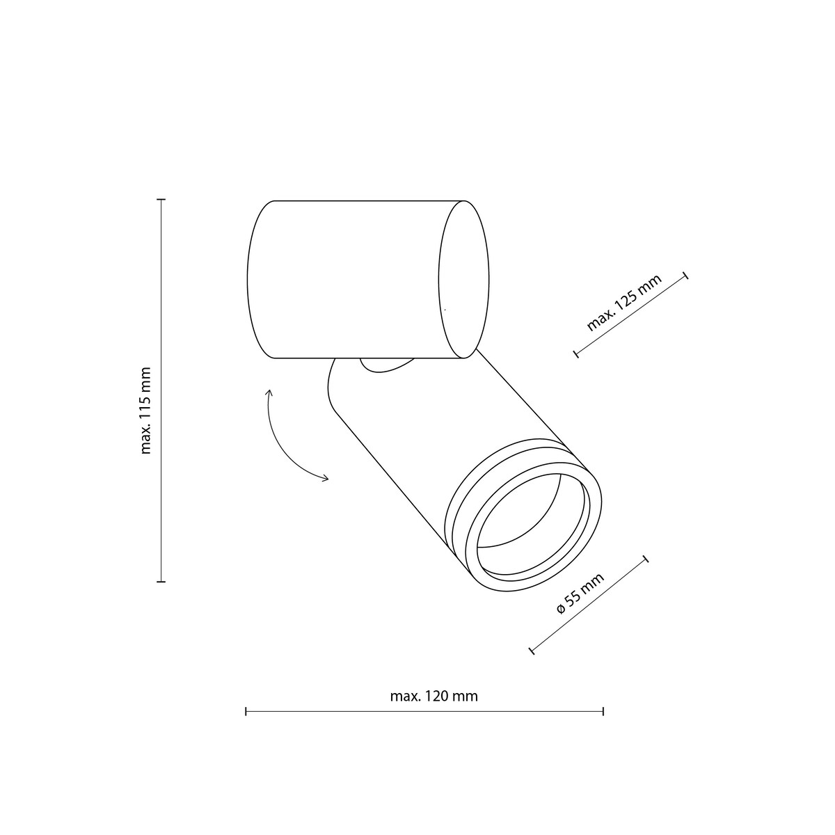 Reflektor punktowy JET WHITE 5393 TK Lighting biały GU10 ruchomy spot sufitowy LED