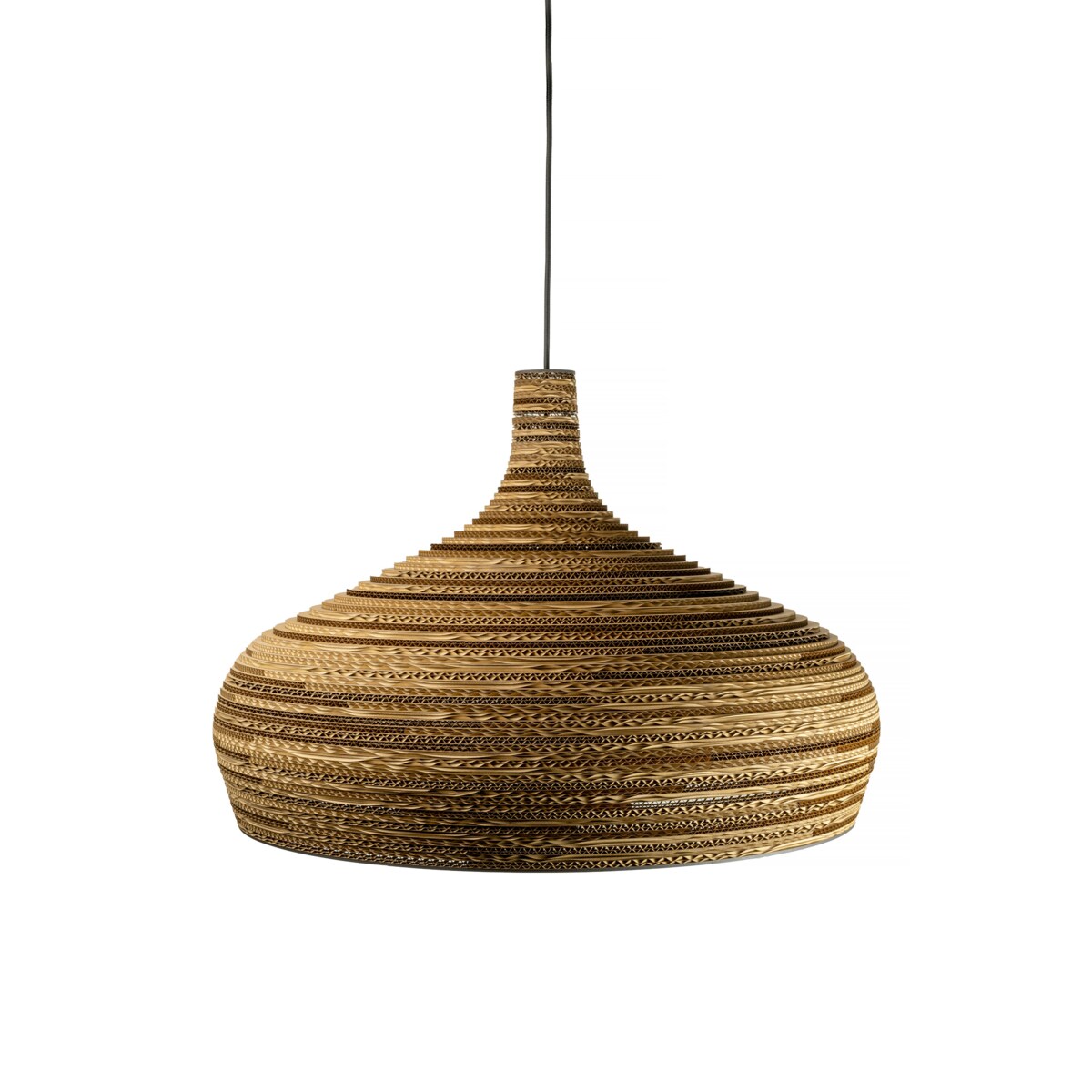 Stożkowa ekologiczna lampa wisząca - DOME 70